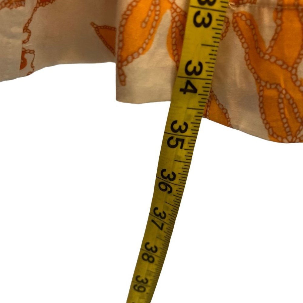 NWT Maeve Anthropologie Orange White Flora Print Sweetheart Fit Flare Short Dres - Picture 4 of 9